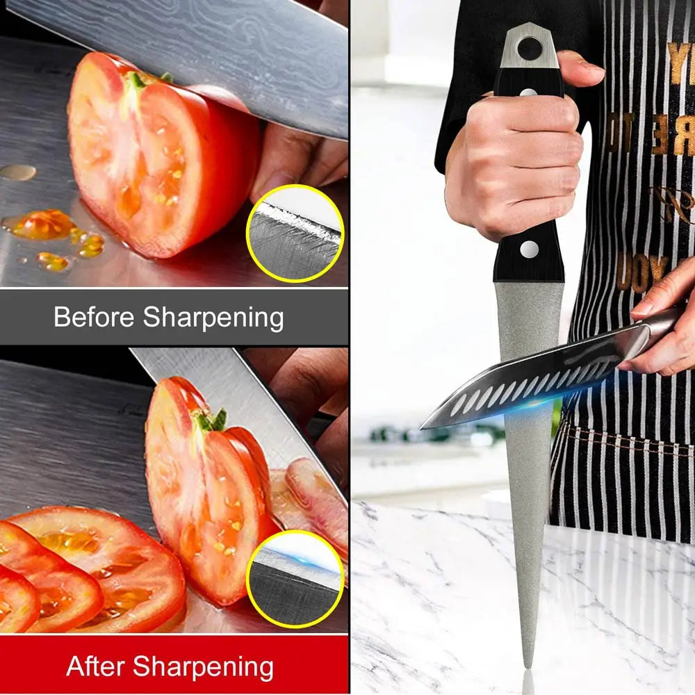 Whetstone Stone Diamond Knife Sharpener Knife Sharpening Curved Surface for Knife Scissors Honing Bar Kitchen Grinding Tool