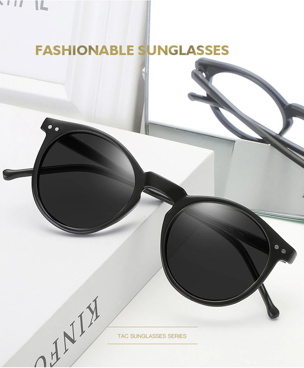 2024 Polarized Sunglasses Men Women Brand Designer Retro Round Sun Glasses Vintage Male Female Goggles UV400 Oculos Gafas De Sol
