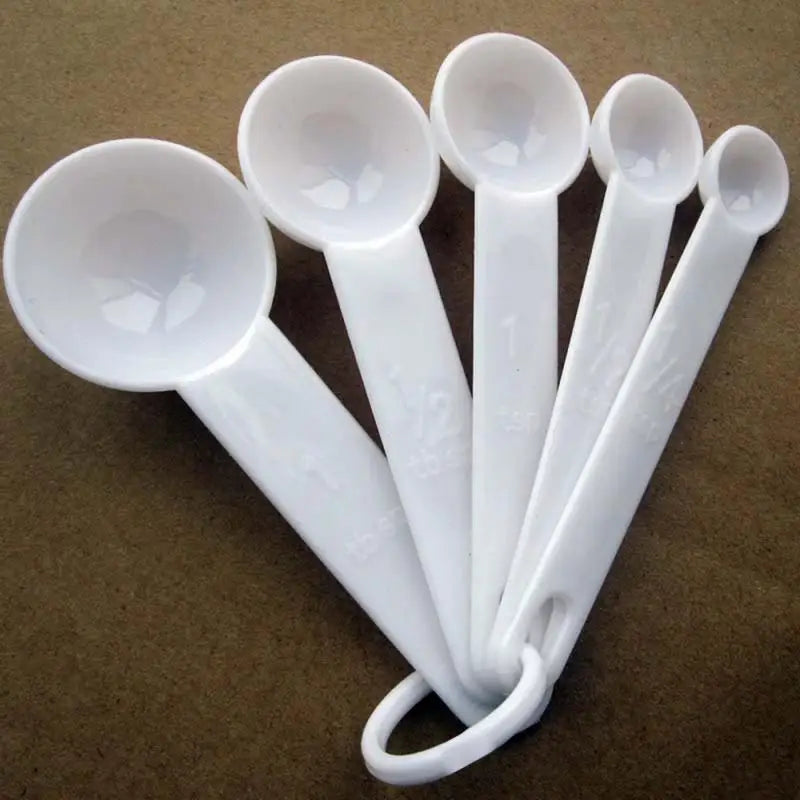 New 5Pcs/set Kitchen Measuring Spoon Teaspoon Coffee Sugar Cups With Scale Tools Dropship Scoop Baking Cooking