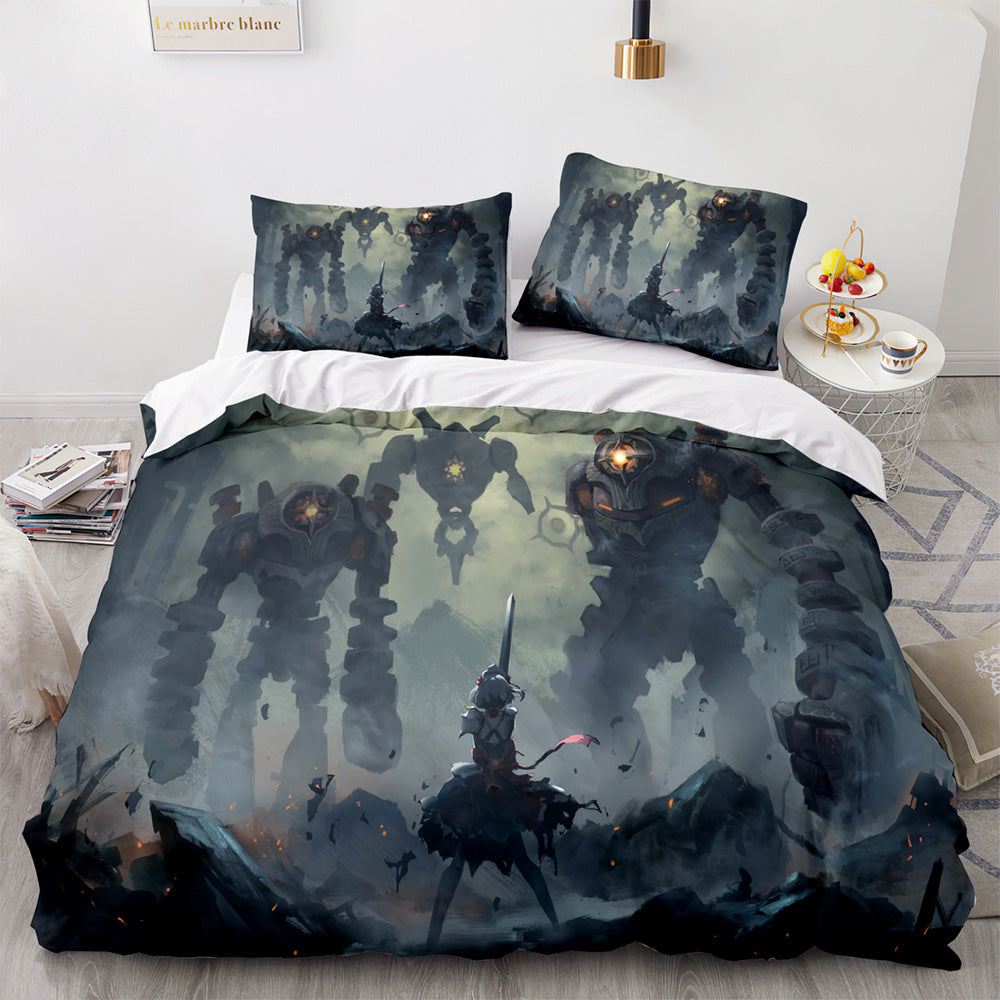 Game Genshin Impact Comforter Bedding Sets Quilt Bed Cover Duvet Cover Pillow Case 2-3 Pieces Sets Kids Adult Size