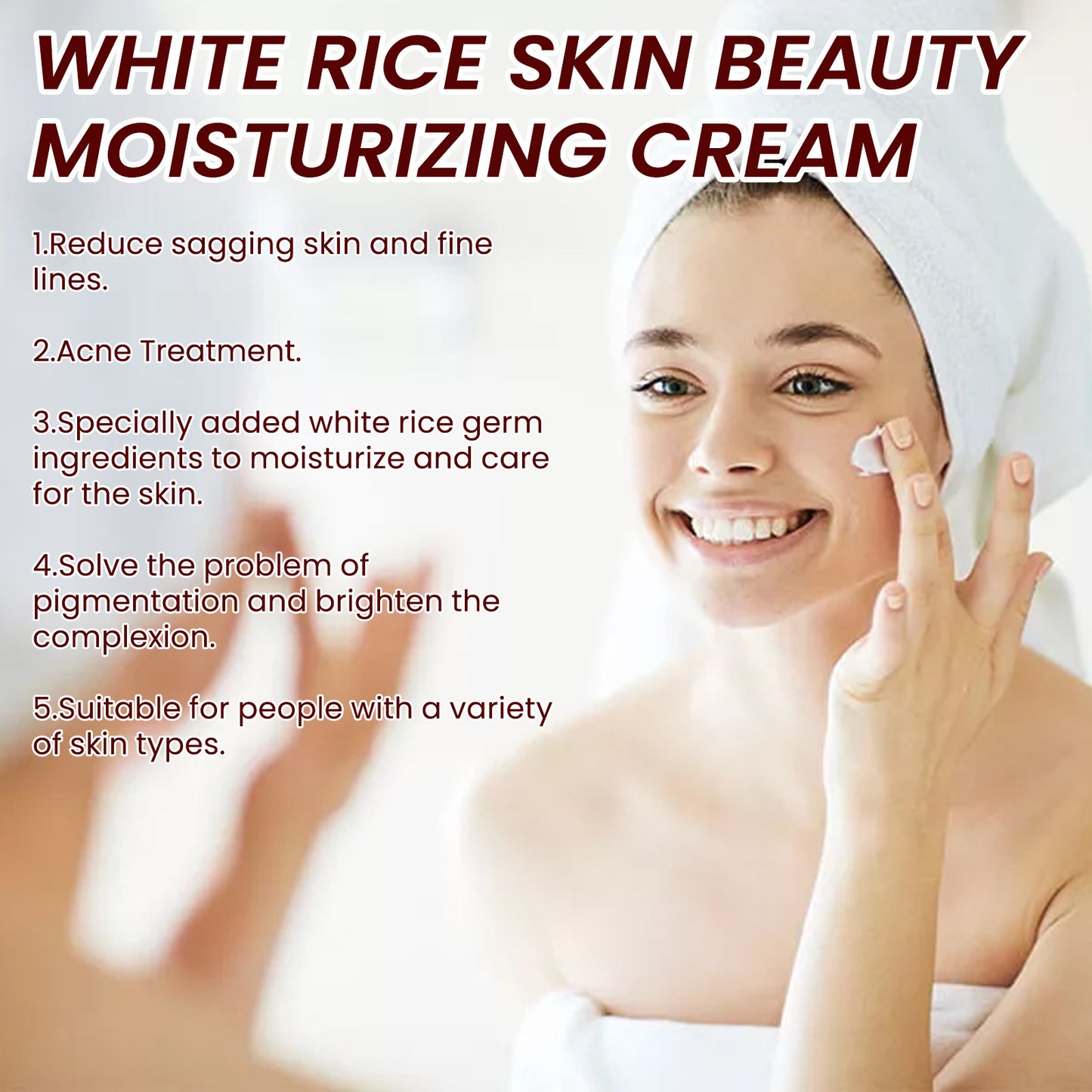 Rice Anti-wrinkle Facial Cream Acne Melasma Treatment Pigmentation Whitening Face Lifting Beauty Moisturizer Korean Cosmetics30g