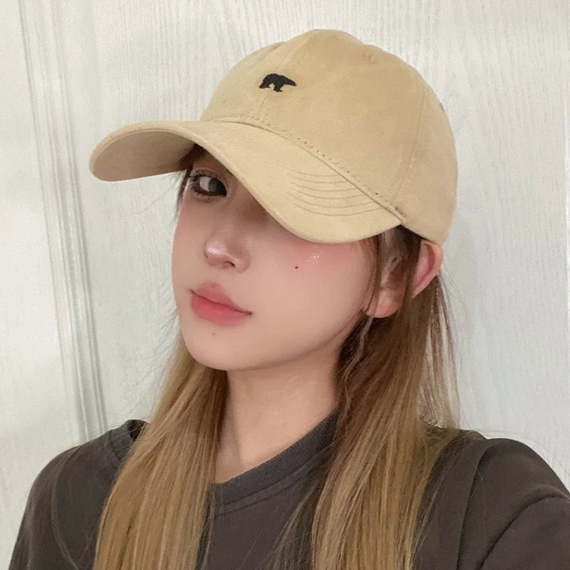 Polar Bear Embroidery Baseball Cap For Men Women Cotton Adjustable Snapback Bonnet Fashion Casual Sun Visors Unisex Peaked Hat