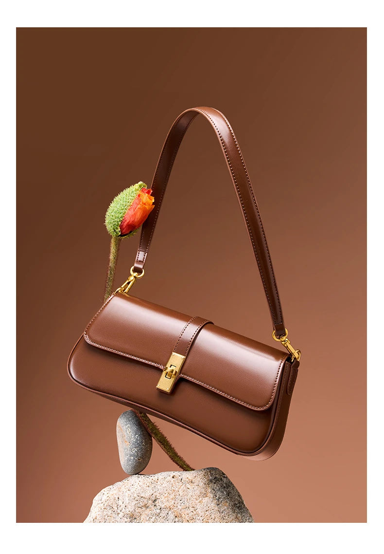 Jonlily Women Genuine Leather Shoulder Bag Female Fashion Handbag Totes Small Underarm Bag Casual Daybag Mini Purse -KG1313