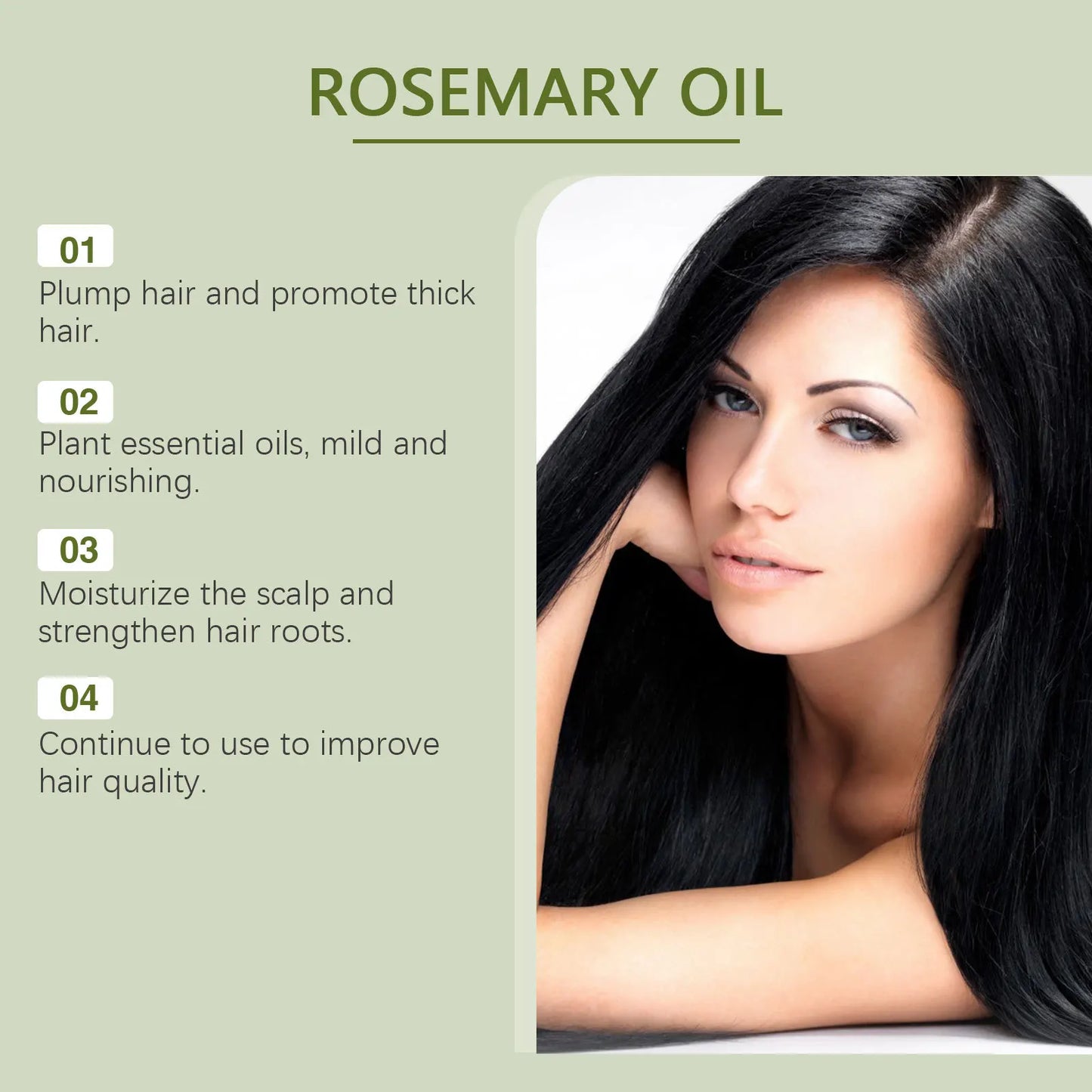 Rosemary Hair Growth Oil Scalp Massage Essential Nourishing Prevent Baldness Repairing Damaged Strengthen Roots Hair Care Serum