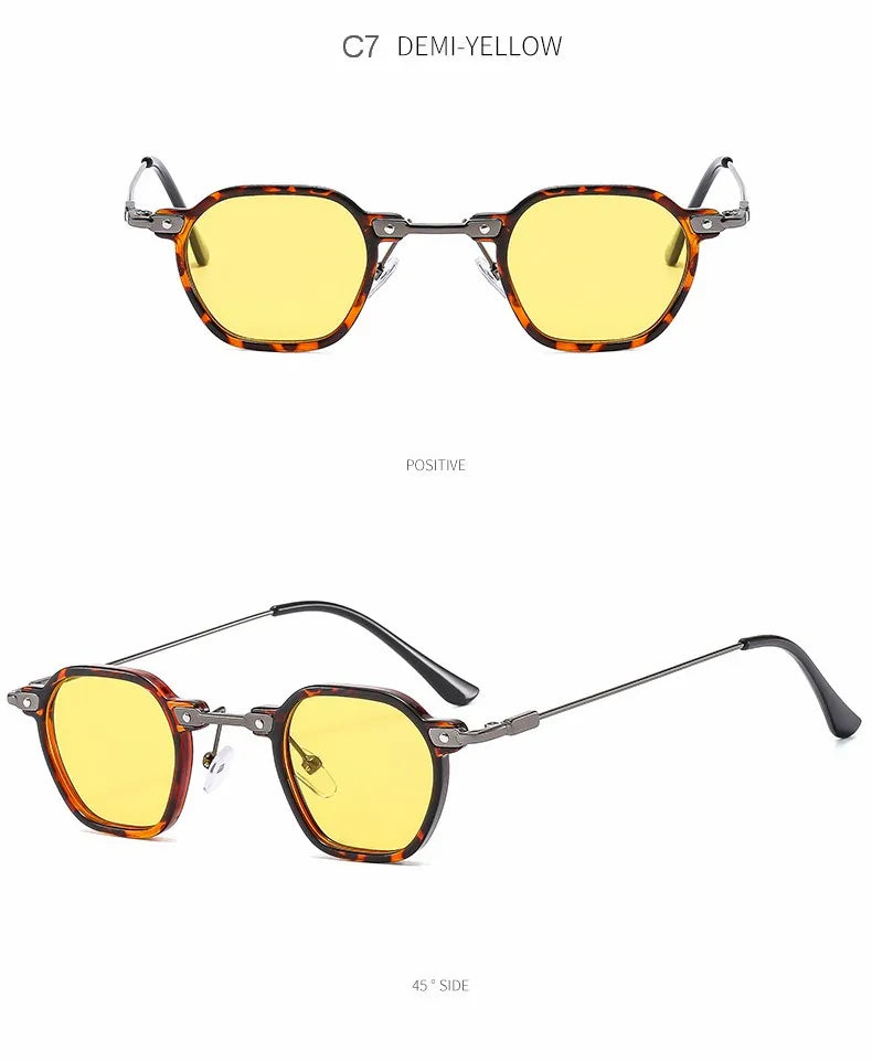 Small Square Sunglasses Riding Driving Sun Glasses Women Men Brand Designer Metal Frame Eyewear Shades Oculos De Sol UV400
