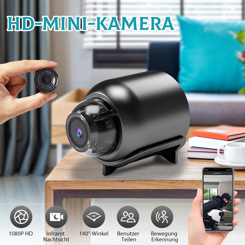 1080P HD Mini Wifi Camera Wireless Smart Home Security Surveillance Micro Camcorder 140° angle Home IP Night Vision Monitor