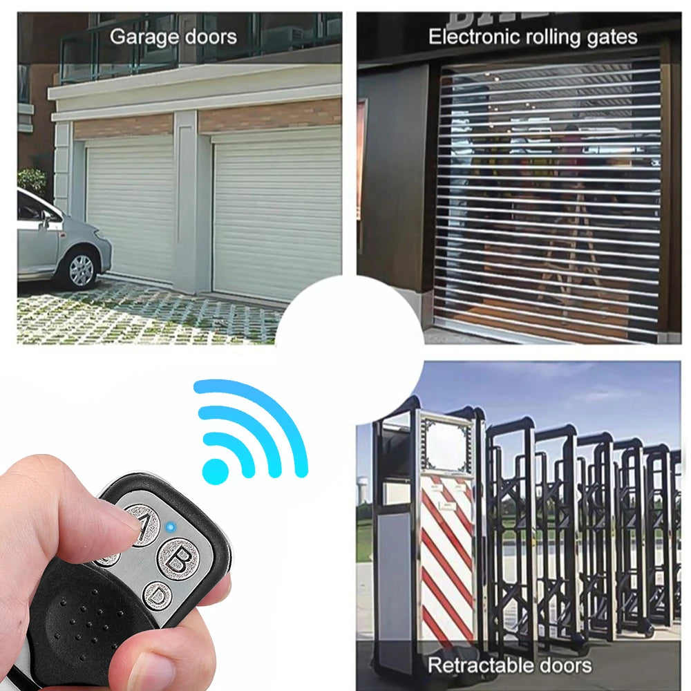 433MHz Copy Remote Control 4 Buttons Electronic Gate Control Universal Garage Door Remote Car Key Duplicator Smart Home