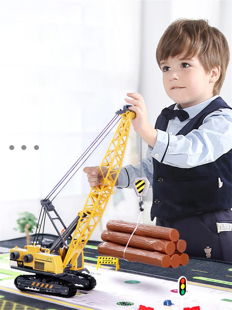 Diecasts Mini Tractor Excavator Crane Bulldozer Toy Boy Car Vehicle Toys Models Dump Truck Alloy+Plastic Education Wholesale