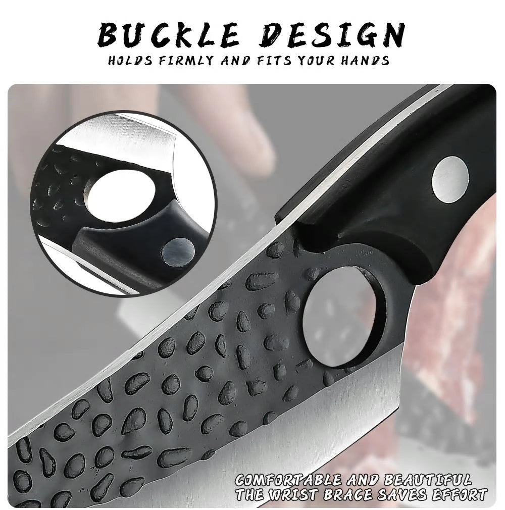 Handmade Forged Stainless Steel Boning Knifes Messer Full Tang Handle Bone Cleaver Knife Professional 6 Inch With Knives Cover
