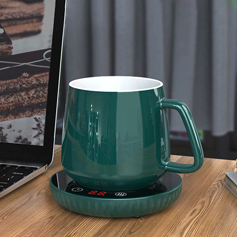 Mug Cup Warmer Coffee Milk Tea Water Cup Heating Electric Touch Pad Temperature Adjustable Hot Tea Maker Heater Warmer EU Plug