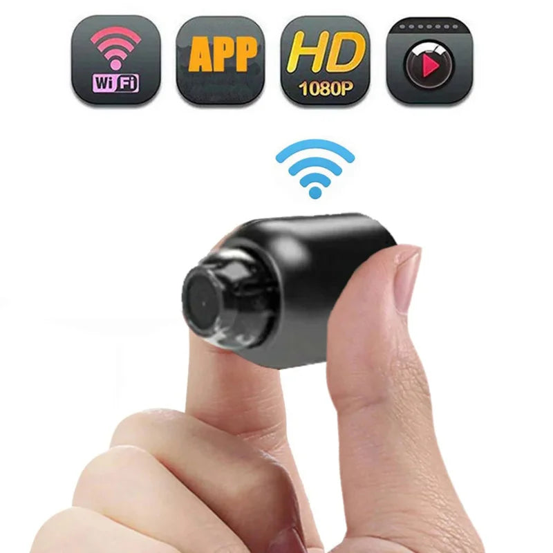1080P HD X5 Mini WiFi Camera Included Sound Detector for Home Office 140 Degrees Micro Baby Monitor Night Vision IP Cam