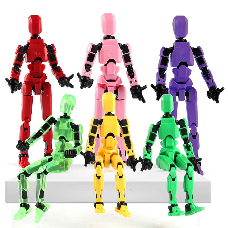Lucky Robot 13 Action Figure, 3D Printed Multi-Jointed Movable Robot Action Figure, Dummy Robot 13 Action Figure for Kids Adults