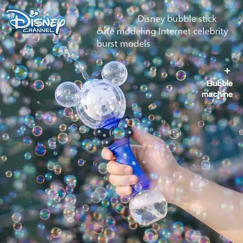 Miniso Cartoon Mickey Mouse Automatic Blowing Bubble Stick Lighting&music Waterproof Toy For Kids Girl toy Gifts