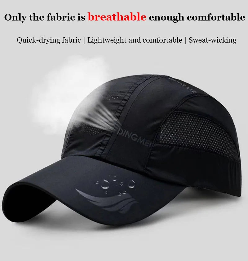 2024 Summer Brand For Men Sports Running Sweat Baseball Cap Male Canada Golf Quick Dry Women Kpop Solid Snapback Bone Mesh Hat