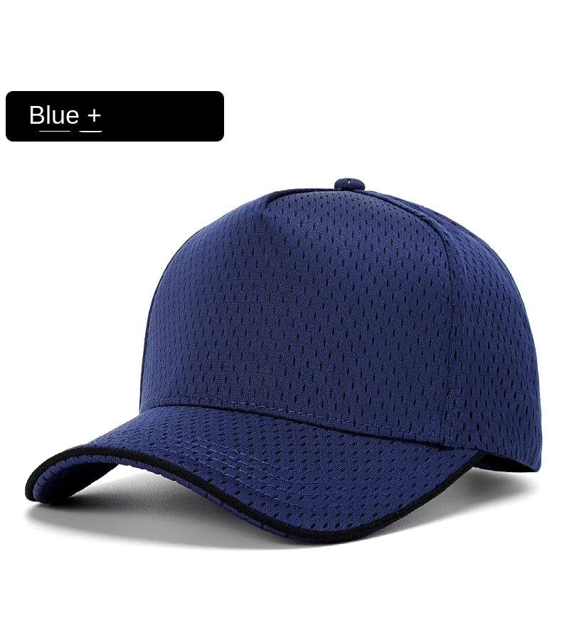Big Head Large Size Quick Dry Running Hats High Crown Plain Mesh Baseball Cap Men and Women Breathable Golf Hat Sports Hats