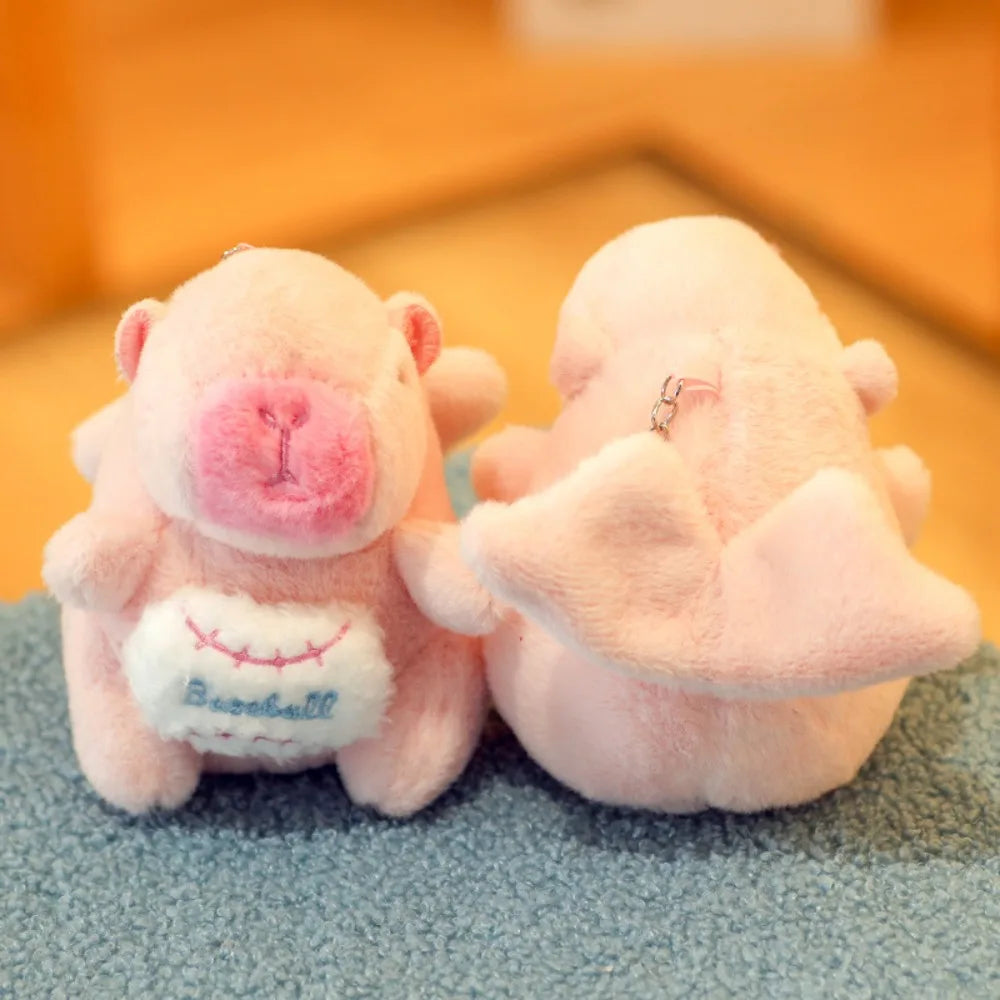 Soft Capybara Plush Toy with Wings Small Size Simulation Doll Stuffed Animals Hoodie Anime Fluffty Toy for Child Gift