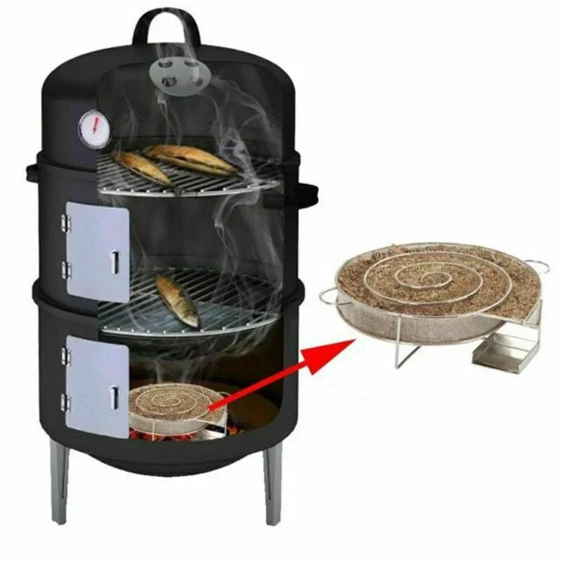 1Pc Smoke Generator Barbecue Smoke Rack Cold Stainless Steel Grill Net Outdoor Smoking BBQ Tool Accessories