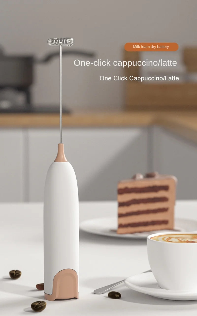 Electric Milk Frother Kitchen Drink Foamer Whisk Mixer Stirrer Coffee Cappuccino Creamer Whisk Frothy Blend Whisker Egg Beater