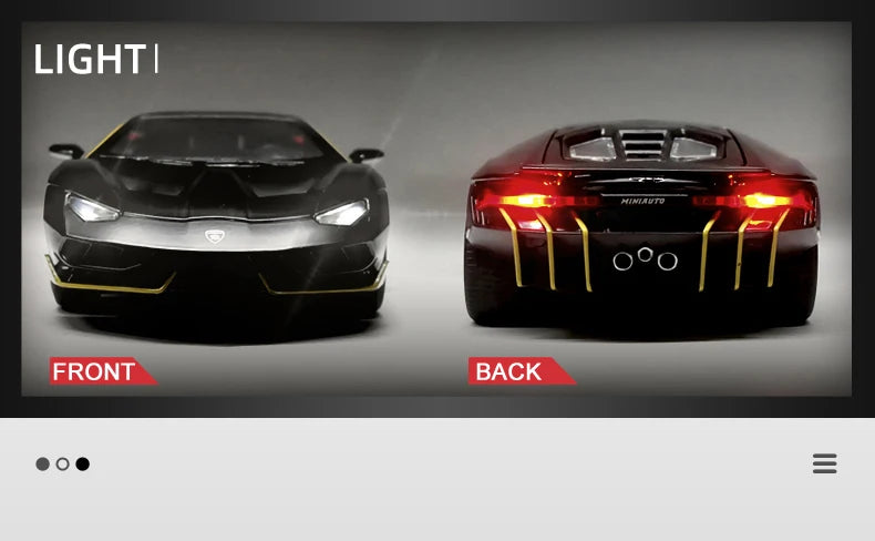 1:32 Lamborghinis LP770-4 750 Alloy Sports Car Model Diecasts Metal Pull Back Sound And Light Car Model Kids Toy Collection Gift