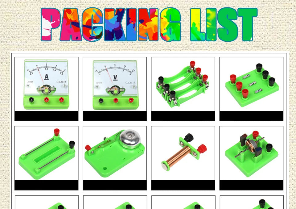 Physics Labs Basic Electricity Discovery Circuit Magnetism Experiment Kits Science Education Toy for Junior Senior High School