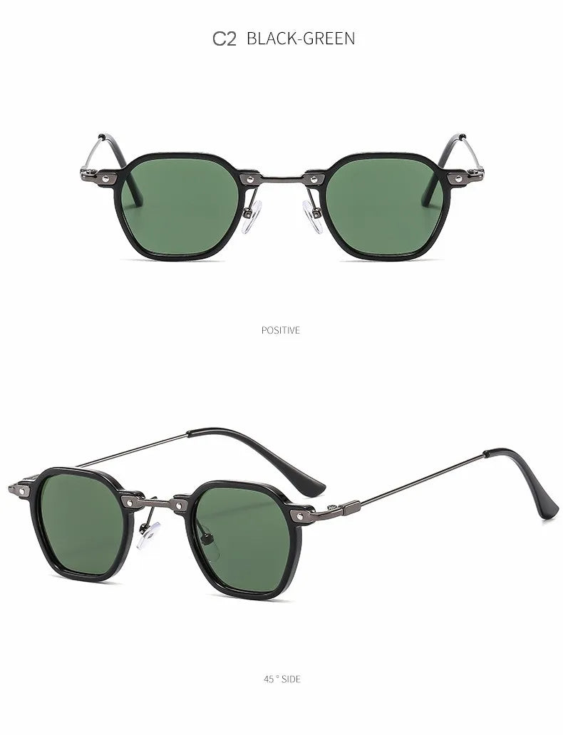 Small Square Sunglasses Riding Driving Sun Glasses Women Men Brand Designer Metal Frame Eyewear Shades Oculos De Sol UV400
