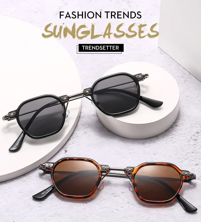 Small Square Sunglasses Riding Driving Sun Glasses Women Men Brand Designer Metal Frame Eyewear Shades Oculos De Sol UV400