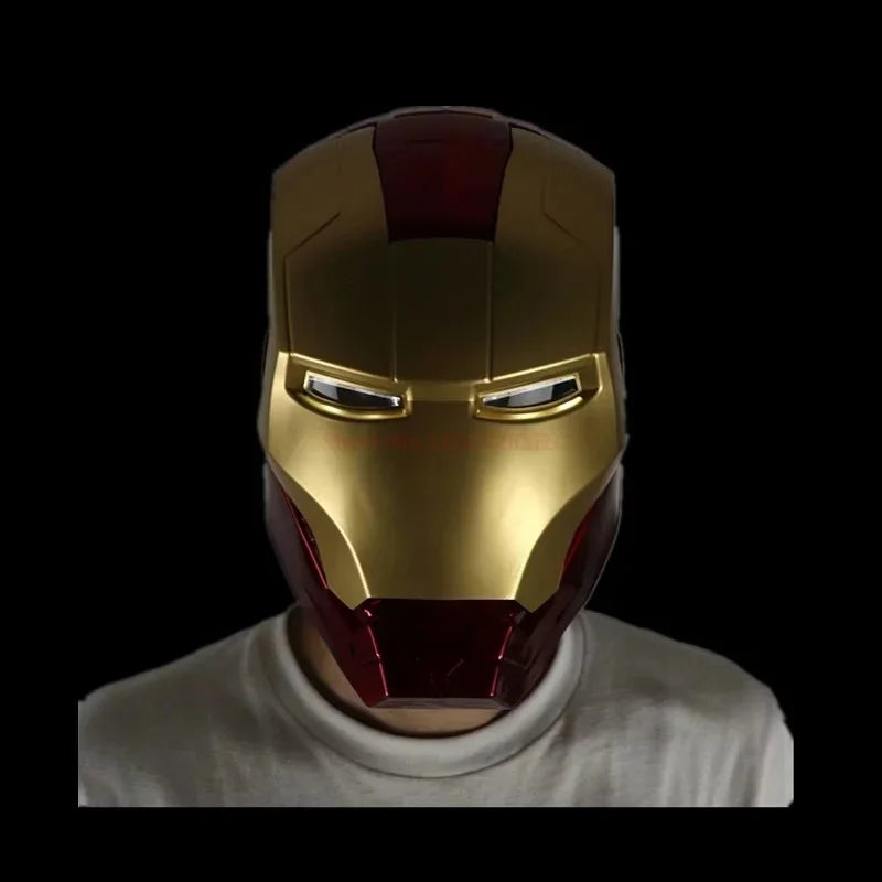 In Stock New Marvel Avengers Iron Man Helmet Cosplay 1:1 Light Led Ironman Mask Pvc Action Figure Toys Child Adult Gift