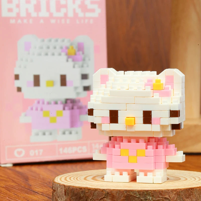 Disney Kuromi LinaBell Hello Kitty Building Blocks Princess Cartoon Bricks for CHILDREN'S Birthdays Halloween Christmas Easter