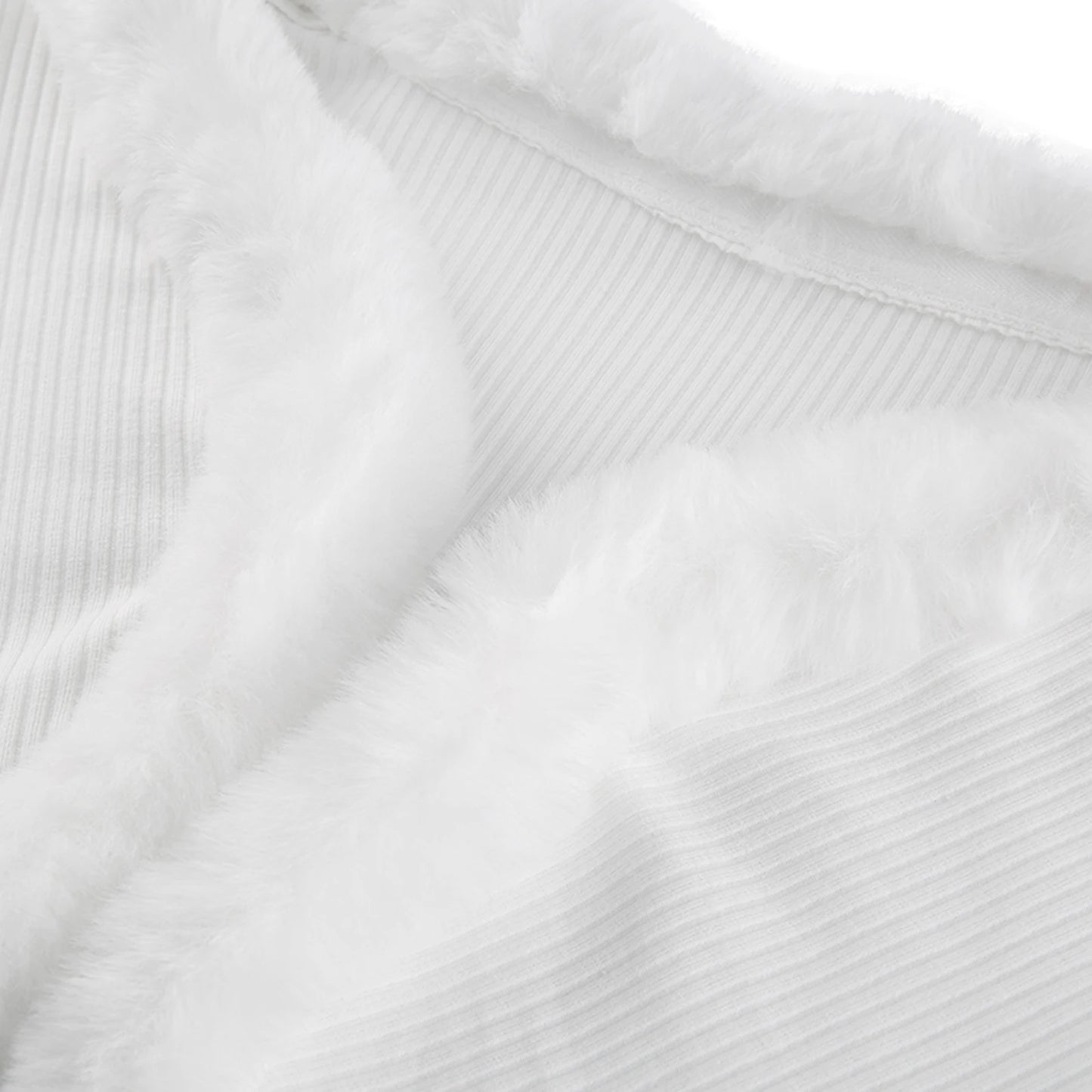 Women's Cropped Shrug Fur Collar Casual Solid Color Knitted Long Sleeve Cardigan Coat Tops Streetwear Temperament Commuter Tops
