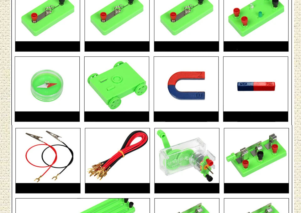 Physics Labs Basic Electricity Discovery Circuit Magnetism Experiment Kits Science Education Toy for Junior Senior High School