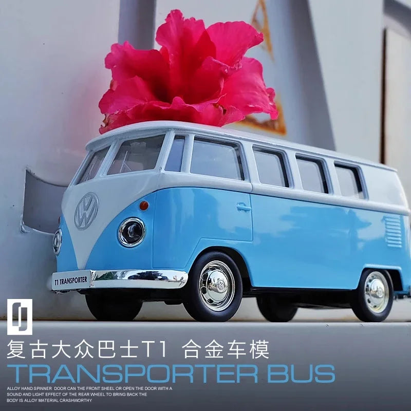 1:36 Volkswagen T1 Bus Miniature Car VW Toys Alloy Diecasts Diecasts Scale Metal Collection Car Model Vehicles Kids Toy Car X23