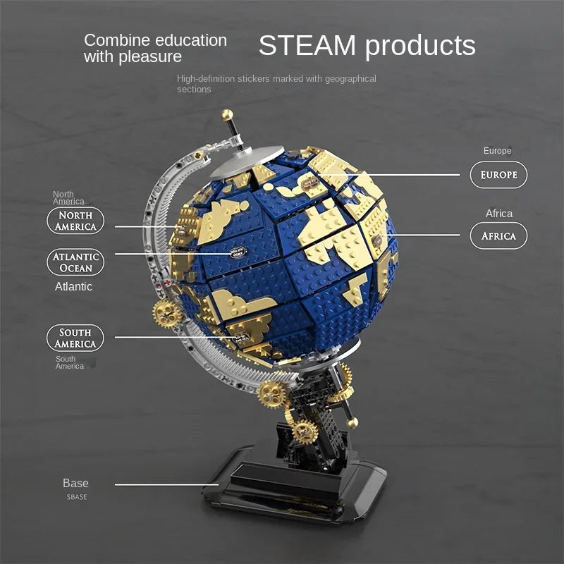 Explore Series Globe Compatible with LEGO Building Blocks Children's Educational Toy Ornament Gift