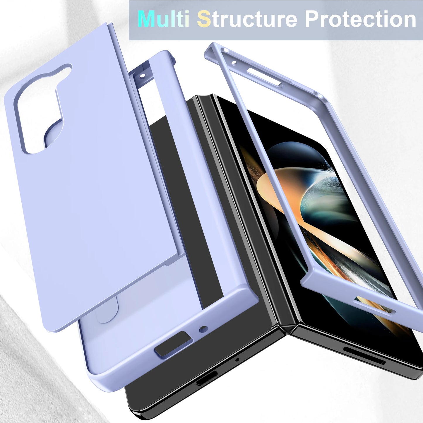 For Samsung Galaxy Z Fold 5 4 3 5G Hard PC Bracket Folding Anti-fall Full Protection Cover For Samsung Z Fold5 Fold4 Fold3 Case