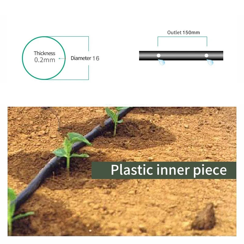 50/100M 16mm 1-Hole Micro Irrigation Drip Tape Agriculture Greenhouse Farm Flower Pots Watering Pipe Plants Soaker Hose Tubes