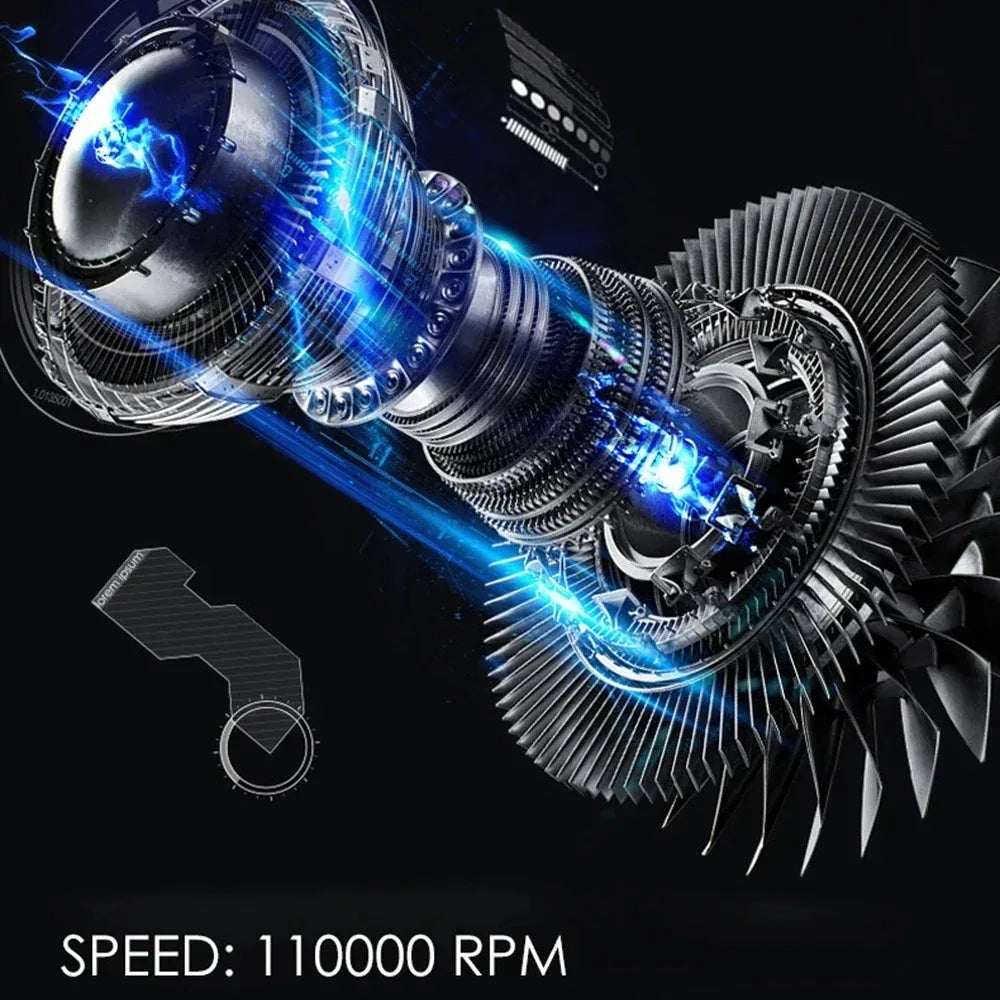 110000rpm Professional Hair Dryer Negative Ion Blow Dryer High Speed Blower Appliance Hair Care Styling Tools Salon/Barber