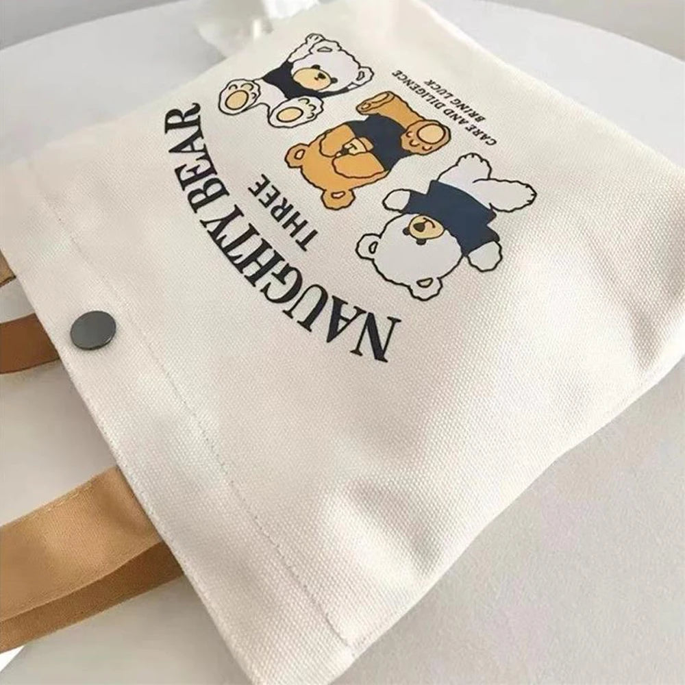 2024 New Canvas Bag Versatile Handbag Female Student Lunch Box Bag Simple Tote Bag Office Worker Lunch Bag Tote bag