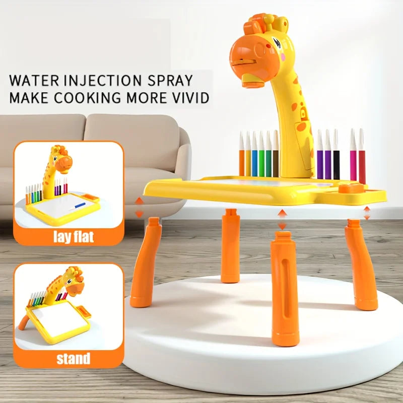 Little Deer Projection Drawing Board Children's Learning Drawing Table Graffiti Writing Drawing Board Puzzle Toy