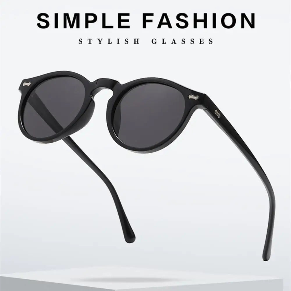 Retro Round Polarized Sunglasses Men Women Fashion Vintage Driving Glasses Outdoor Travel UV400 Shades Goggles Cycling Glasses