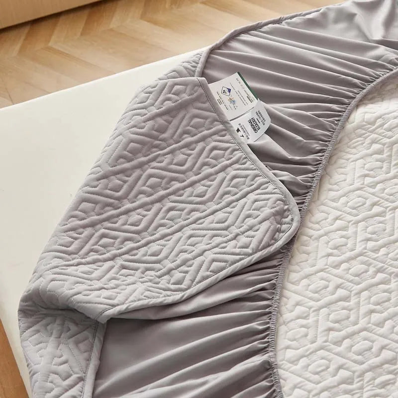 Pure Cotton Soft Quilted Mattress Cover Anti-bacterial King Size Customized Bed Pad Protector Cover Not Included Pillowcase