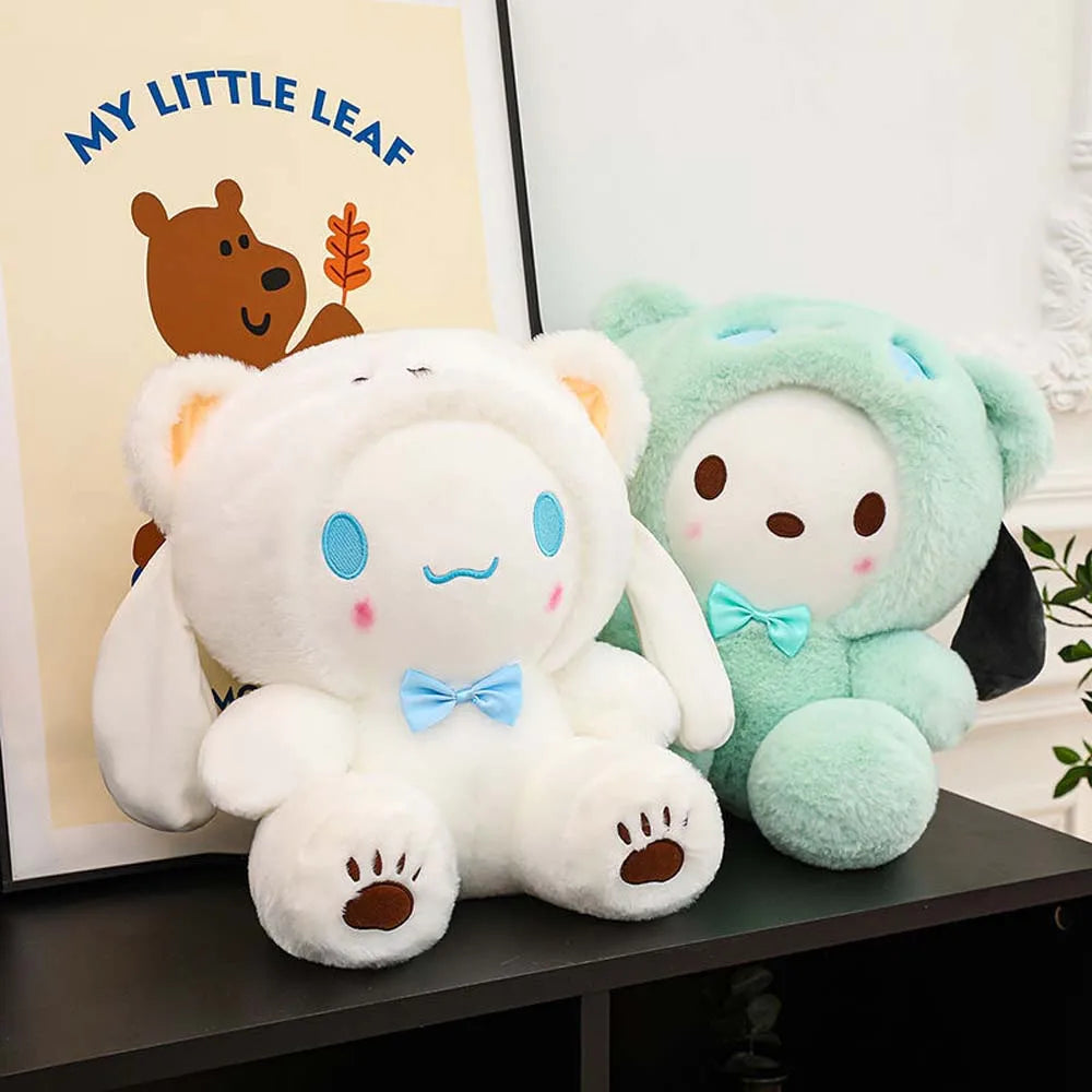 25Cm Kawaii Sanrio Plush Doll Toy Cute Hello Kitty Cinnamoroll My Melody Kuromi Pochacco Lovely Anime peluche Toys Gift For Kids