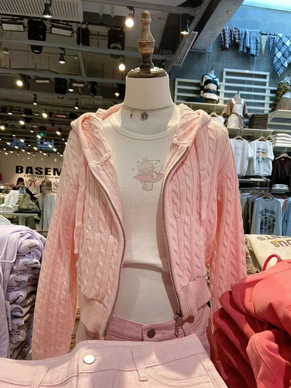 Twisted Flower Knitted Cardigan Sweater Women Autumn Long Sleeve Hooded Zipper Short Coat Streetwear Fashion Sweaters Y2K Tops