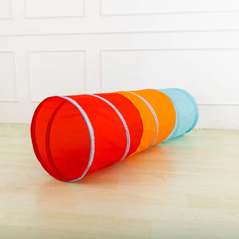 Foldable Children's Tent Crawling Tunnel Play House Indoor Toy Tube Baby Crawling Games Rainbow Tent Kids Little House Tipi Tent