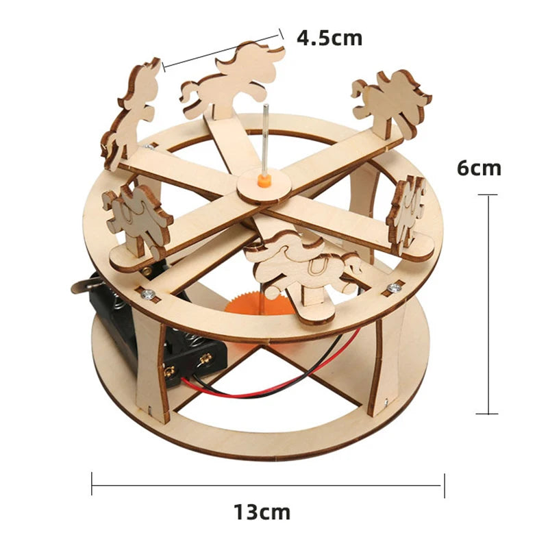 Wooden Traffic Lights Model Kids Science Toy Funny Technology Physics Teaching Aids Kit Learning Educational Toys for Children
