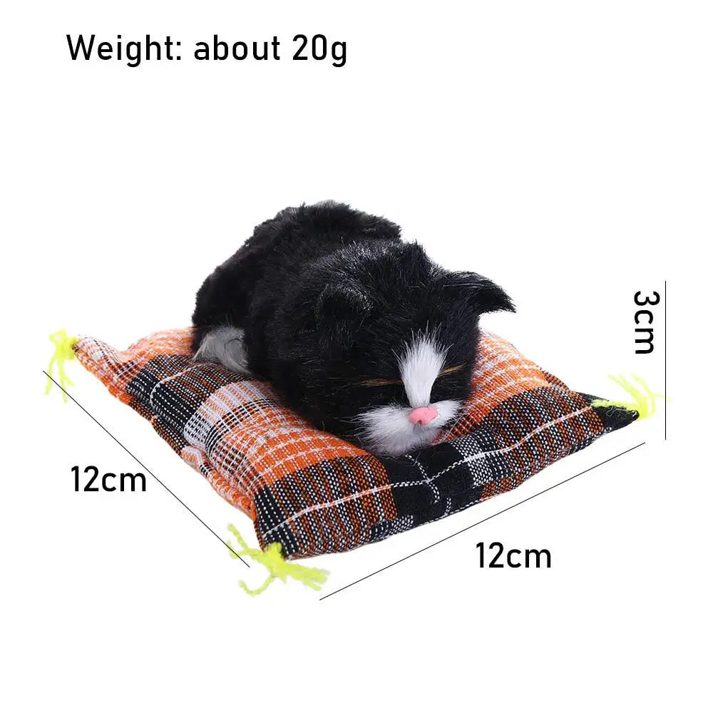 Artificial Mini Cats Ornaments Cute Cloth Pad Plush Fake Cats Lying Position Children Birthday Gift Creative Decoration