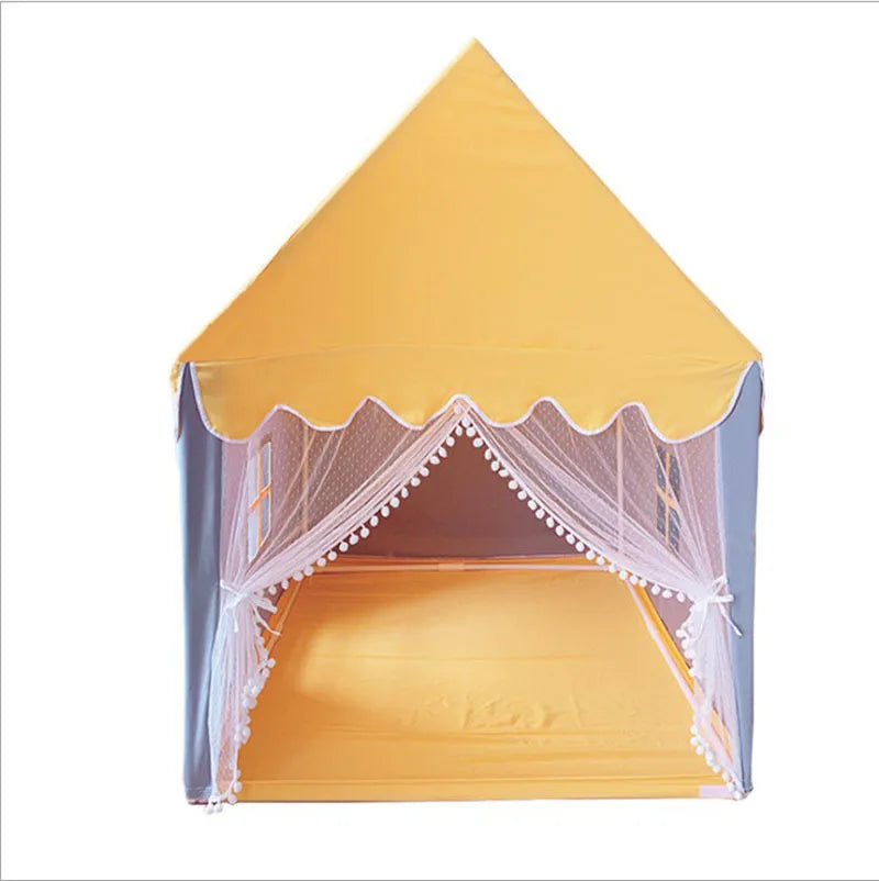 Portable Kids Tent Children's Tent Folding Tipi Baby Play House Large Girls Pink Princess Party Castle Child Room Decor Foldable