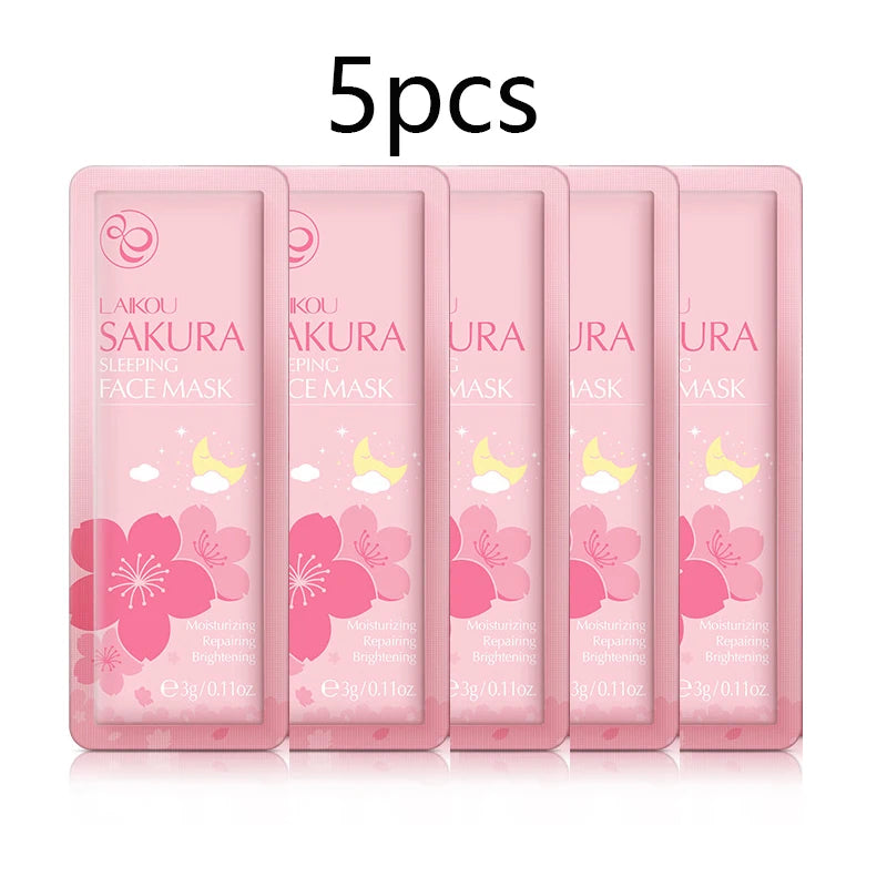 LAIKOU Sakura Seaweed Face Mask Skincare Centella Snail Collagen Facial Mask Sleeping Masks Beauty Korean Skin Care Products