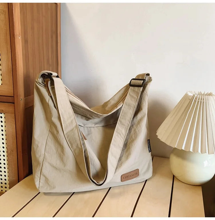 Japanese Women Men Shoulder Crossbody Bag Large Canvas Messenger Bags for Student 2024 Brand Book Bags Female Handbag Satchels
