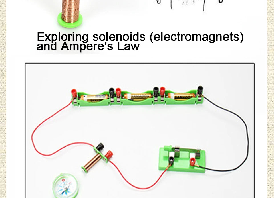 Physics Labs Basic Electricity Discovery Circuit Magnetism Experiment Kits Science Education Toy for Junior Senior High School