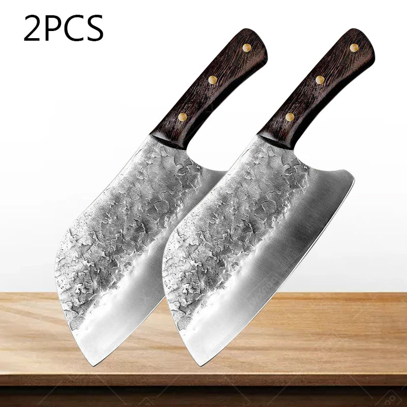 Professional Kitchen Knives Handmade Forged Chinese Knife Kitchen Slicing Meat Bone Traditional Kitchen Knives and Accessories