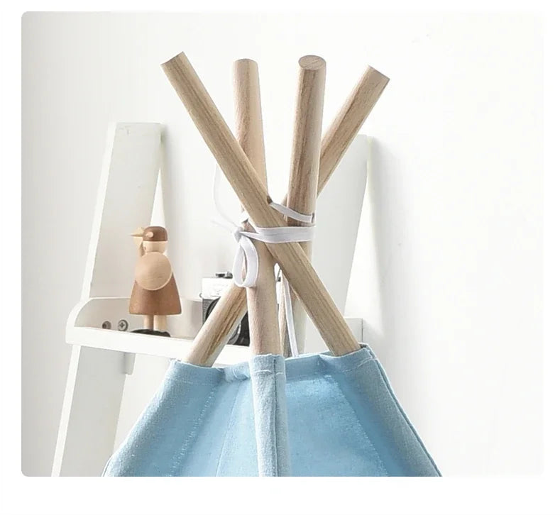 Portable Children Tents Tipi Play House Kids Cotton Canvas Indian Play Tent Wigwam Child Little Beach Teepee Party Room Decor